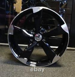 4 x 18 TTRS STYLE ALLOY WHEELS AUDI BLACK EDITION S-LINE A3 A4 A6