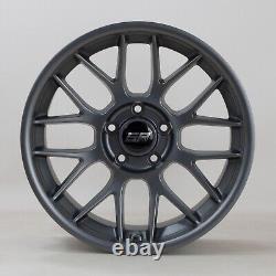 4 x 18 x 8.5 6P DTM 5x120 alloy wheels fit E36 E46 E92 E90 Gumetal