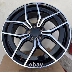 4 x 19 AMG Style Alloy Wheels Black/Pol Staggered to fit Mercedes C-Class 8/9