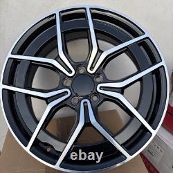 4 x 19 AMG Style Alloy Wheels Black/Pol Staggered to fit Mercedes C-Class 8/9