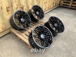 4 x 19 BMW 3 SERIES F30 F31 F34 BLACK 644 DESIGN 8.5J 9.5J ALLOY WHEELS