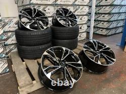 4 x 19 TTRS S5 STYLE ALLOY WHEELS AUDI BLACK EDITION S-LINE A3 A4 A6 + TYRES