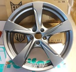 4 x 19x8.5J ET40 C. B63.4 5/108 5 SPOKE MATT GREY VOLVO STYLE ALLOY WHEELS