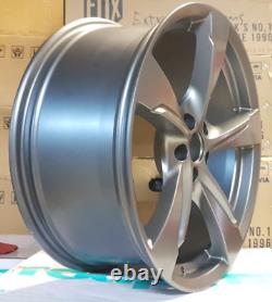 4 x 19x8.5J ET40 C. B63.4 5/108 5 SPOKE MATT GREY VOLVO STYLE ALLOY WHEELS