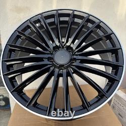 4 x 20 2024 AMG Turbine Style Alloy Wheels Black/Pol Staggered Mercedes E-Class