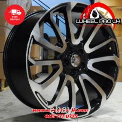 4 x 20 Turbine Style Alloy Wheels Black / Pol to fit RR Velar (5x120)