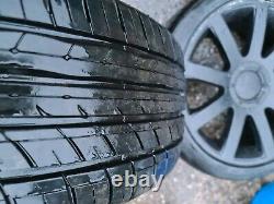 4 x Audi TT RS4 Style MK1 18 5x100 5x112 9 Spoke Alloy Wheels with tyres black