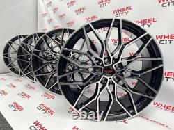 4 x BMW 20 BLACK POLISHED 1000M Style Alloy Wheels 5x112 3 4 5 6 7 8 series