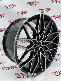4 x BMW 20 BLACK POLISHED 1000M Style Alloy Wheels 5x112 3 4 5 6 7 8 series