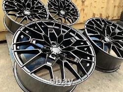 4 x BMW 3 4 5 8 20 BLACK G80 M3 1000M Style Alloy Wheels G20 G22 G30 UK SELLER