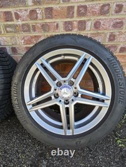 4 x Mercedes style 17alloy wheels and Bridgestone Blizzak winter tyres and tpm 4 x Mercedes style 17alloy wheels and Bridgestone Blizzak winter tyres and tpm