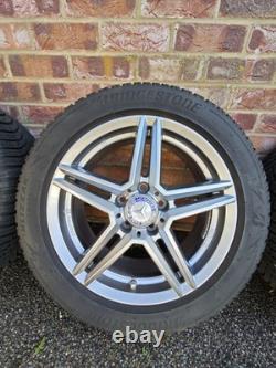 4 x Mercedes style 17alloy wheels and Bridgestone Blizzak winter tyres and tpm 4 x Mercedes style 17alloy wheels and Bridgestone Blizzak winter tyres and tpm