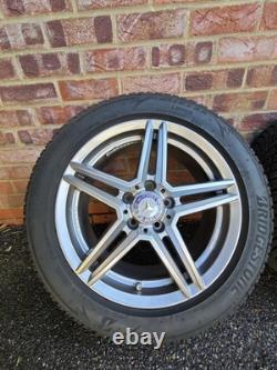 4 x Mercedes style 17alloy wheels and Bridgestone Blizzak winter tyres and tpm 4 x Mercedes style 17alloy wheels and Bridgestone Blizzak winter tyres and tpm