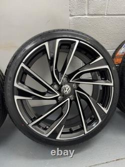 4x19 Brand New Vw Gtd/r/gti Adelaide Style Alloy Wheels Gloss Black ++new Tyres