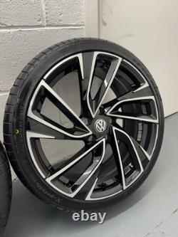 4x19 Brand New Vw Gtd/r/gti Adelaide Style Alloy Wheels Gloss Black ++new Tyres