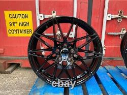 4x20 staggered ALLOY WHEELS + TYRES 666M STYLE BLACK Gloss BMW 3 4 5 6 SERIES