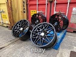 4x20 staggered ALLOY WHEELS + TYRES 666M STYLE BLACK Gloss BMW 3 4 5 6 SERIES