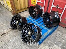 4x20 staggered ALLOY WHEELS + TYRES 666M STYLE BLACK Gloss BMW 3 4 5 6 SERIES