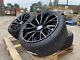 4x20 Staggered Alloy Wheels + Tyres 666m Style Black P Bmw 3 4 5 6 Series