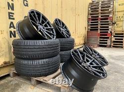 4x 18 BMW ALLOY WHEELS COMPETITION STYLE STAGGERED + 4 NEW TYRES 5x120 CONCAVE