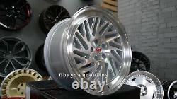 4x 18inch 5x100 8.5J ET38 Rotiform style alloy wheels for SUBARU AUDI VW rims