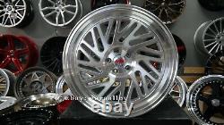 4x 18inch 5x100 8.5J ET38 Rotiform style alloy wheels for SUBARU AUDI VW rims