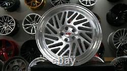 4x 18inch 5x100 8.5J ET38 Rotiform style alloy wheels for SUBARU AUDI VW rims