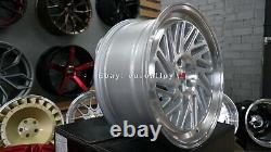 4x 18inch 5x100 8.5J ET38 Rotiform style alloy wheels for SUBARU AUDI VW rims