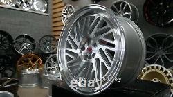 4x 18inch 5x100 8.5J ET38 Rotiform style alloy wheels for SUBARU AUDI VW rims