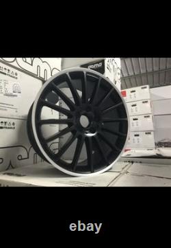4x 19 AMG Multi Style Alloy Wheels Satin Black Polished Mercedes C Class C63