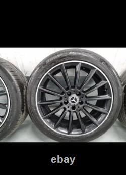 4x 19 AMG Multi Style Alloy Wheels Satin Black Polished Mercedes C Class C63