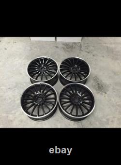 4x 19 AMG Multi Style Alloy Wheels Satin Black Polished Mercedes C Class C63