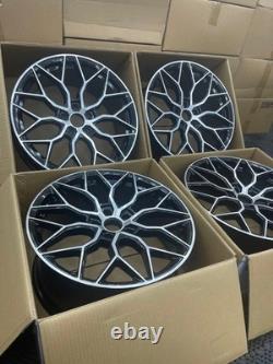 4x 19 Vossen BMF Style 5x112 Gloss Black Alloy Wheels Fits BMW Audi Mercedes VW