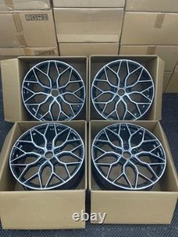 4x 19 Vossen BMF Style 5x112 Gloss Black Alloy Wheels Fits BMW Audi Mercedes VW
