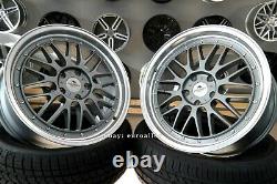 4x 19 inch 5x112 BBS LM Style Wheels For Mercedes AUDI VW Alloy Rims Lip Forzza