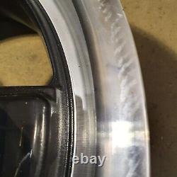 4x 19x8.5 5x112 et45 Porsche Style Alloy Wheels Black Polished Marks on Finish