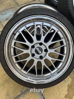 4x 20 Inch Alloy Wheels Alloys Bbs LM Style With New Tyres Chrome 9j 10.5j