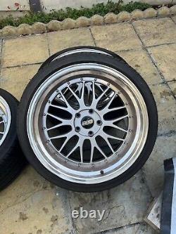 4x 20 Inch Alloy Wheels Alloys Bbs LM Style With New Tyres Chrome 9j 10.5j