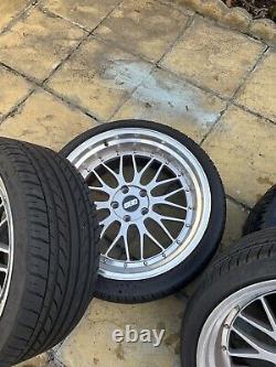 4x 20 Inch Alloy Wheels Alloys Bbs LM Style With New Tyres Chrome 9j 10.5j