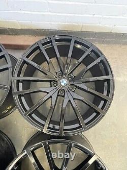 4x 22 BMW ALLOY WHEELS FOR X5 X6 X7 G05 G06 G07 STYLE 742 STAGGERED IN BLACK
