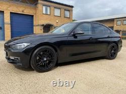 4x BMW 1234 SERIES 18 GENUINE STYLE 400M GLOSS BLACK ALLOY WHEELS