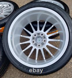 4x GENUINE BMW E46 STYLE 32 STAGGERED ALLOY WHEELS TYRES 18 1095340 1095341