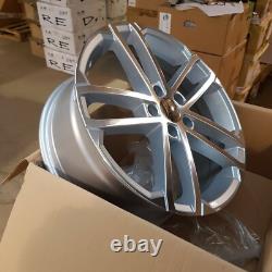 4x GTD Style Alloy Wheels 18x8 5x112 et45 700kG 57.1 Silver Polished NEW