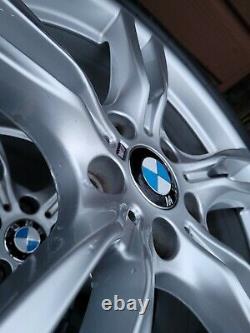 4x Genuine BMW 3 4 series Style 400M 18 alloy wheels and tyres E90 F30 F31 RFT
