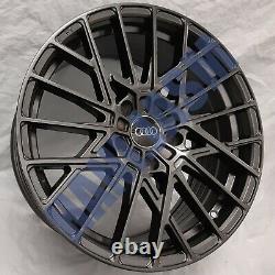 4x New 18 Alloy Wheels Alloys Black Audi Tt A3 Tts Vw Golf R Caddy Bbs Style