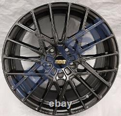 4x New 18 Alloy Wheels Alloys Black Audi Tt A3 Tts Vw Golf R Caddy Bbs Style