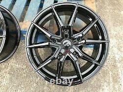 4x New 19 Alloy Wheels Alloys Spyder Ford Transit Custom Black Mk7 Bbs Style