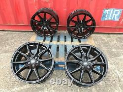 4x New 19 Alloy Wheels Alloys Spyder Ford Transit Custom Black Mk7 Bbs Style