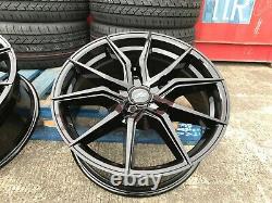 4x New 19 Alloy Wheels Alloys Spyder Ford Transit Custom Black Mk7 Bbs Style