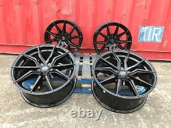 4x New 19 Alloy Wheels Alloys Spyder Ford Transit Custom Black Mk7 Bbs Style